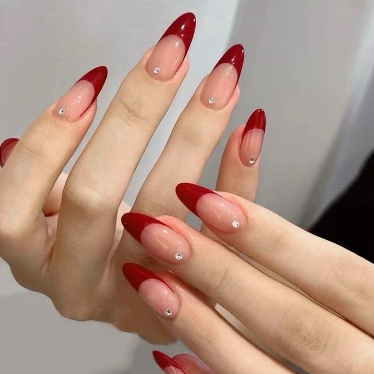 Ruby Red Stiletto Press-On Nails - Simple & Chic