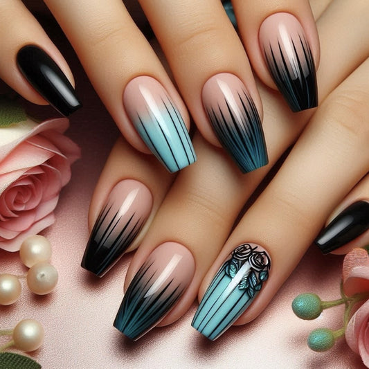 Elegant Gradient Press-On Nails