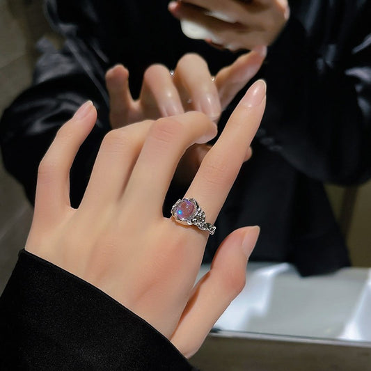 Pink Moonstone ring